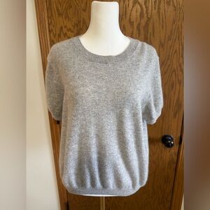 Paloma Gray Short Sleeve Cashmere Sweater